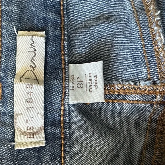 C EST. 1946 Denim Dark Wash High Rise Blue Jeans with Beaded Embellishments - Picture 4 of 10